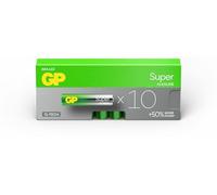 GP Batterie | GP Super Alcaline Batterie AAA 10 x Pack | Uso domestico usa e getta telecomandi torce giocattoli e altro
