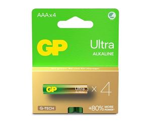 GP BATTERIES 220197 Confezione 4 Batterie GP Ultra Alcaline Ministilo AAA 24AU/LR03