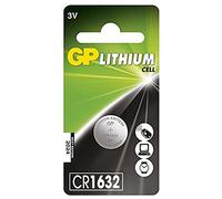 GP Batteries Batteria al Litio a Bottone 3V CR1632 (Blister 1 Pezzo) - VD103163 Pila Litio, Multicolore