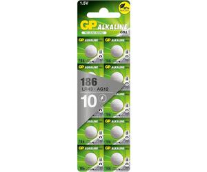 Gp Batteries Blister 10 Batterie Alcaline Specialistiche a Bottone LR43