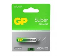Gp Batteries Confezione 4 Batterie Super Alcaline Ministilo AAA 24A/LR03