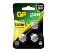 GP Batteries CR2016 - Set da 4 Pile| GP Lithium | Batterie al Litio a bottone CR 2016 da 3V - Lunga Durata