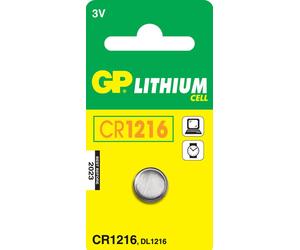 GP Batteries Lithium Cell CR1216, 3V / NEW