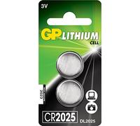 2XCR 2025 GP - Batteria a bottone al litio, 3 V, 160 mAh, 20 x 2,5 mm, confezio
