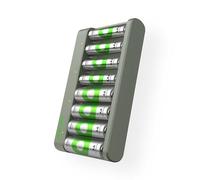GP E821 4+4 2100 - Caricabatterie da tavolo, NiMh, incl. 4 AA 2100 mAh + 4 AAA 850