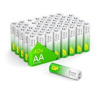 GP Extra Batterie AA Set da 40 | Pile Stilo AA Alcaline 1,5V, Lunga Durata | Batteria AA (LR06, 15A) Tecnologia G-TECH per prestazioni affidabili, lunga durata e protezione brevettata contro le perdite