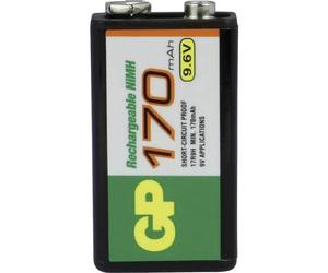 GP GPIND17R9HC1 IND17R9HC1 Batteria ricaricabile da 9 V NiMH 170 mAh 9.6 V 1 pz
