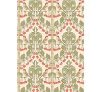 GP & J Baker Carta da parati Birds & Cherries - Red/ Green
