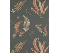 GP & J Baker Carta da parati Ferns - Coral/ Charcoal