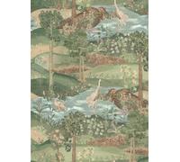 GP & J Baker Carta da parati Palace Tapestry - Royal Green