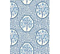 GP & J Baker Carta da parati Royal Maze - Royal Blue