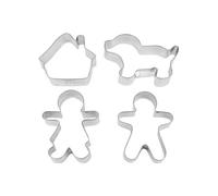 Gp & Me Stampo per Dolci Tagliabiscotti Famiglia Inox 4 Pezzi - La Dolcetteria