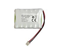 GP Pacco batteria Ni-Mh 7,2V 800mA ricaricabile per Meta System THS501 Home Alar