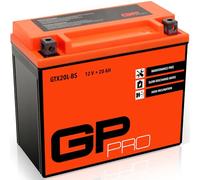 GP-PRO GTX20L-BS 12V 20Ah GEL Batteria di avviamento (simile a YTX20L-BS / YTX20HL-BS) (Esente da manutenzione / Sigillato) Moto Accumulatore
