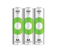 GP Recyko Aa 2600mAh Nimh Ricaricabile batteries, 3-Pack (BULK)