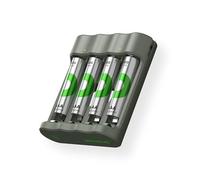 GP RECYKO - Batteria AAA 850 mAh, 4 batterie AAA NiMH 1,2 V, con caricatore USB AA AAA, modello GP B441