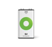 GP RECYKO - Batteria NiMH 9 V, 200 mAh, 8,4 V, 1 pezzo