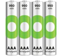 GP RECYKO - Batteria AAA micro NiMH 950 mAh, 1,2 V, 4 pezzi