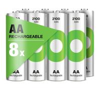 GP RECYKO - Batteria AA Mignon NiMH 2100 mAh, 1,2 V, 8 pezzi