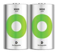 GP ReCyko Batteria ricaricabile Torcia (D) NiMH 3000 mAh 1.2 V 2 pz.