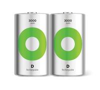 REC 3000 2D - ReCyko, batteria ricaricabile NiMH, D (mono), 3000 mAh, confezio