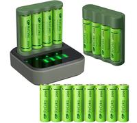 Gp Set USB Docking+2x Caricabatterie+8x Aa Mignon Caricabatterie Rapido