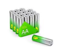 GP Super alcaline AA Mignon, LR06, 1,5 V, confezione da 16 pezzi, ideale per l'alimentazione di dispositivi di uso quotidiano - La nuova tecnologia G-TECH