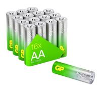 GP Super alcaline AA Mignon, LR06, 1,5 V, confezione da 16 pezzi, ideale per l'alimentazione di dispositivi di uso quotidiano - La nuova tecnologia G-TECH