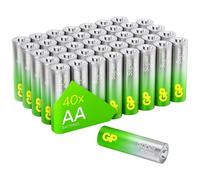 GP Super alcaline AA Mignon, LR06, 1,5 V, confezione da 40 pezzi, ideale per l'alimentazione di dispositivi di uso quotidiano - La nuova tecnologia G-TECH