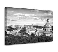 GP TONER Quadro su tela Italia Roma bianco e nero 90X60 cm