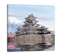 GP TONER Quadro su tela Natura Tempio giapponese 80x80