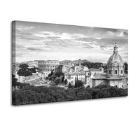GP TONER Quadro su tela Roma Italia bianco e nero 100X60