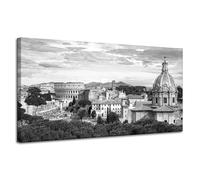 GP TONER Quadro su tela Roma Italia bianco e nero 120X60