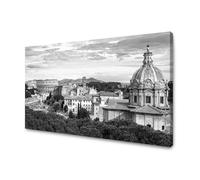 GP TONER Quadro su tela Roma Italia bianco e nero 60X40 cm