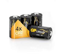 GP Ultra Plus Batteria al litio CR2 3V | Set da 4 Batterie CR2 | Batterie CR2 da 3V per fotocamere digitali, videocamere, rilevatori di fumo, torce, puntatori laser e altro