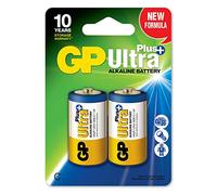 GP Ultra Plus - Confezione di 2 batterie alcaline C (LR14) 1,5 V - Durata e prestazioni eccezionali - LR14 / 14AU / 1,5 V