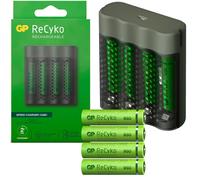 GP M451 USB batterijlader + 4x ReCyko AAA 960mAh batterijen