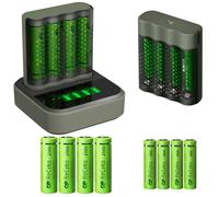 Gp USB Docking + 2x Caricabatterie Rapido + 4 Aa + 4x Pile AAA Schnell-Lader