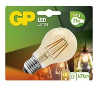GP Vintage Gold LED Lampadina Filamento E27 A60 1,2W 11W Globo [EEK: G]