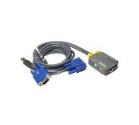 GP1311 KVM Micro 2 Porta VGA PS2 Ciao ? USB VGA Integrato Cavi