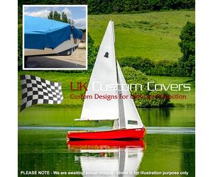 Gp14 Gommone Antenna Up Premium su Misura Impermeabile Barca a Vela Cover Blu