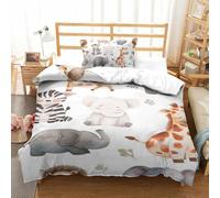 GPARSDDIO Giraffe Set Copripiumino Stampato in 3D Piumone Con Federe Set Copripiumino Per La Casa Con Cerniera Invisibile Per Ragazzi Ragazze Adulti Single（135x200cm）