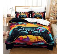 GPARSDDIO Set Copripiumino Set Biancheria Da Letto in Microfibra 3D Games Confortevole Federa Copripiumini Copripiumino 2 Pezzi Con Chiusura A Cerniera Single（140x200cm）