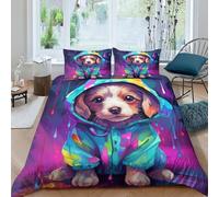 GPARSDDIO Stampa 3D Puppies Biancheria Da Letto 3 Pezzi Copripiumino Morbida Microfibra Per Ragazzi E Ragazze,coppie,camera Da Letto,decorazione King（220x240cm）