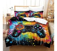 GPARSDDIO Stampa 3D Video Game Controller Set Di Biancheria Da Letto 3 Pezzi Set Copripiumino Con Chiusura A Cerniera Per Ragazzi E Ragazze,coppie,camera Da Letto,decorazione Single（140x200cm）