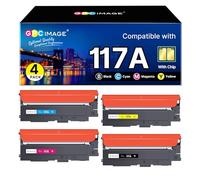 GPC Image 117A W2070A (Con Chip) Compatibile per HP 117A Toner per HP Color Laser MFP 178nw 178nwg 179fnw 179fwg 150a 150w 150nw (Nero Ciano Giallo Magenta, 4-Pack)