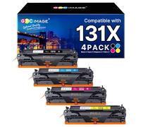GPC Image 131X Compatibili Cartucce di Toner per HP 131A CF210A 131X CF210X CF211X CF213X CF212X per Laserjet Pro 200 Color MFP M276n M276nw M251n M251nw (Nero Ciano Magenta Giallo, 4-Pack)