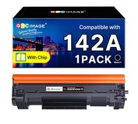 GPC IMAGE 142A con chip cartuccia toner compatibile con HP 142A W1420A 142X W1420X per HP LaserJet MFP M140w Toner LaserJet M110w M110 M140 M139w M139 (confezione da 1 nero)