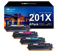 GPC Image 201X Toner Compatibile per HP 201X CF400X CF400A CF401X CF402X CF403X per Color LaserJet Pro MFP M277dw M252dw M277n N252n N274n M277 M252 (Nero Ciano Giallo Magenta, 4-Pack)