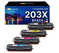 GPC Image Compatibili Cartucce di Toner Sostituzione per HP 203X 203A CF540X CF540A per Color Laserjet Pro MFP M281fdw M281fdn M281cdw M280nw M254dw M254nw M254dn (Nero Ciano Magenta Giallo, 4-Pack)